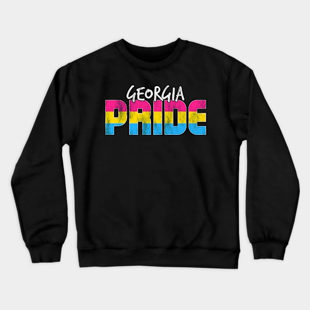 Georgia Pride Pansexual Flag Crewneck Sweatshirt by wheedesign